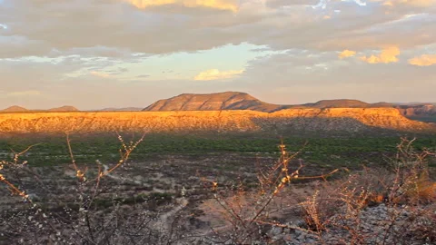 Beautiful landscape at sunset Stock Footage 298209004