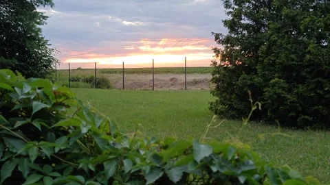 Beautiful landscape at sunset Stock Footage 312230646