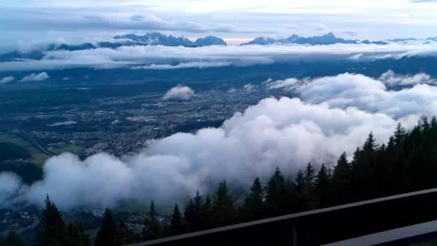 Beautiful landscape view from the balcony of the forest, Stock Footage 254150151
