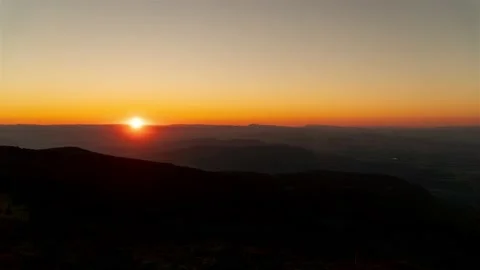 Beautiful landscape view of the sunset. Timelapse Stock Footage 143769268