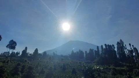 Beautiful landscapes in the mountains of Central Java Stock Photos