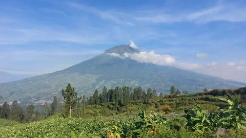 Beautiful landscapes in the mountains of Central Java Stock Photos