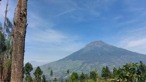 Beautiful landscapes in the mountains of Central Java Stock Photos