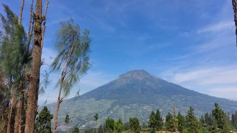 Beautiful landscapes in the mountains of Central Java Stock Photos