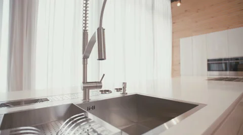 Beautiful large kitchen Stock Footage 63499575