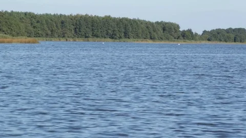 Beautiful large lake Stock Footage 81363034