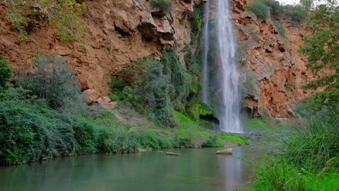 Beautiful large waterfall in a real time. Stock Footage 220679296