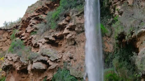 Beautiful large waterfall in a real time. Stock Footage 220679372
