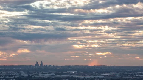 Beautiful Layered Sunset Perth City view from Lions Lookout  Timelapse Stock Footage 139952603