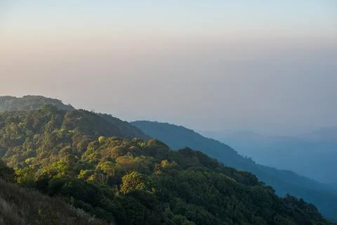 Beautiful layers mountain of background Stock Photos