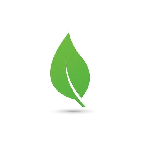 A beautiful leaf concept design for icon, logo, mark, banner. fresh green na Stock Illustration
