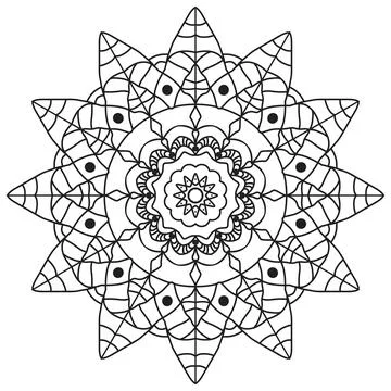Beautiful leaf mandala design vector on a white background. Stock-Illustration