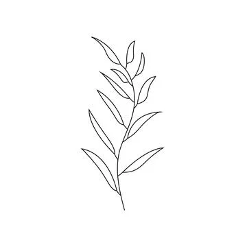 Beautiful leaf plant icon 库存插图