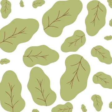 Beautiful leafs pattern background isolated icon 스톡 일러스트