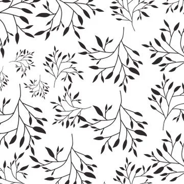 Beautiful leafs pattern background isolated icon 스톡 일러스트