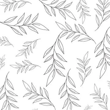 Beautiful leafs pattern background isolated icon 스톡 일러스트