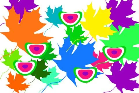 Beautiful leafs pattern background vector illustration 스톡 일러스트