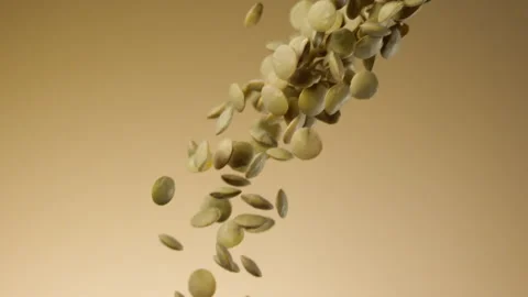 Beautiful lentils falling in slow motion Stock Footage 150979504