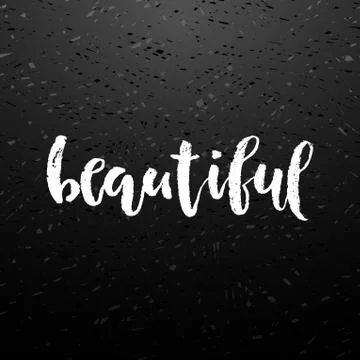 Beautiful lettering calligraphy. Stock Illustration