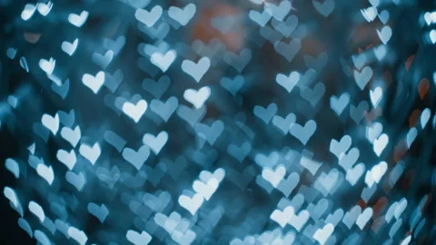 Beautiful light abstract bokeh effect made of small hearts Stock Footage 231924400