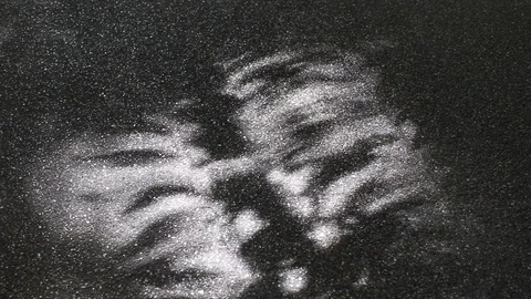 Beautiful light and shadow of tree leaves on asphalt ground Stock Footage 92069801