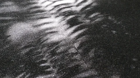 Beautiful light and shadow of tree leaves on asphalt ground Stock Footage 92071670