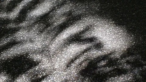 Beautiful light and shadow of tree leaves on asphalt ground Stock Footage 92079090