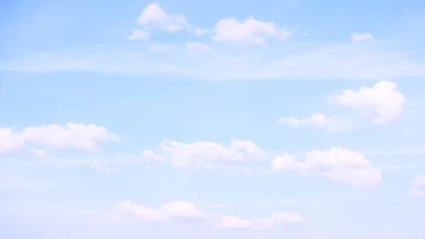 Beautiful light blue sky with clouds - Panoramic background Stock Photos
