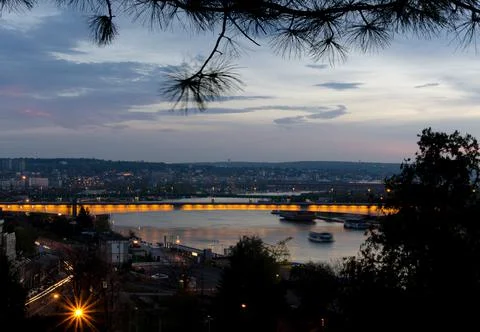 Beautiful light on a bridge Stock Photos