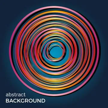 Beautiful light circles on a blue background Stock Illustration