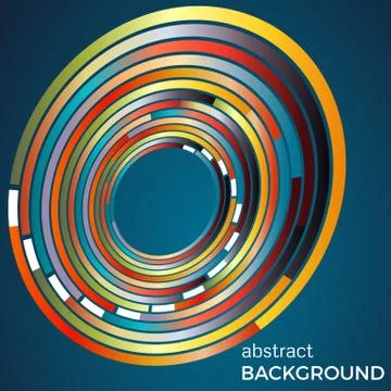 Beautiful light circles on a blue background Stock Illustration