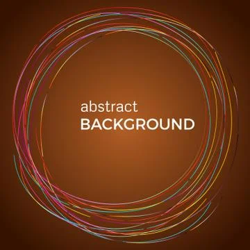 Beautiful light circles on a brown background Stock Illustration