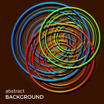Beautiful light circles on a brown background Stock Illustration