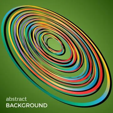Beautiful light circles on a green background Illustrazione stock