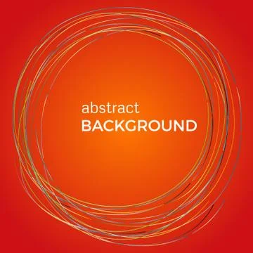 Beautiful light circles on a red background Stock Illustration