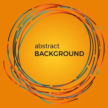 Beautiful light circles on a yellow background Stock Illustration