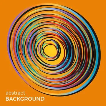 Beautiful light circles on a yellow background Stock Illustration