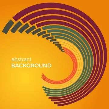 Beautiful light circles on a yellow background Stock Illustration
