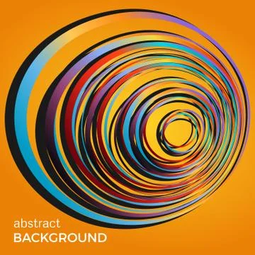 Beautiful light circles on a yellow background Stock Illustration