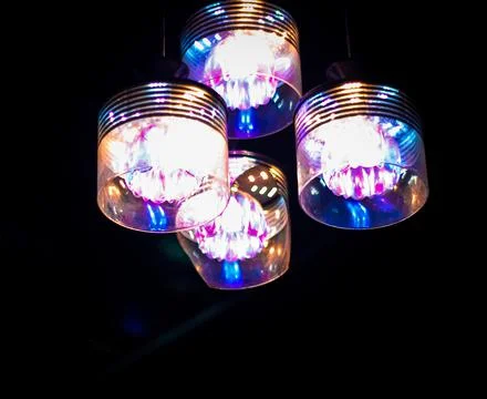 The beautiful lights on black Stock Photos