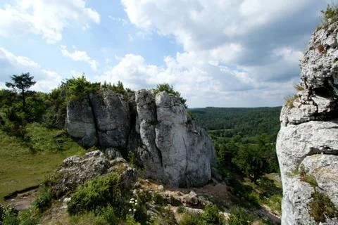 Beautiful limestone rocks Stock Photos