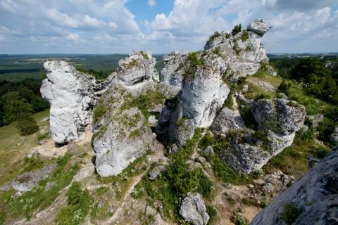 Beautiful limestone rocks Stock Photos