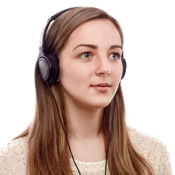 Beautiful listener Stock Photos
