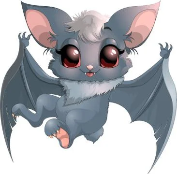 Beautiful little bat Stock Illustration