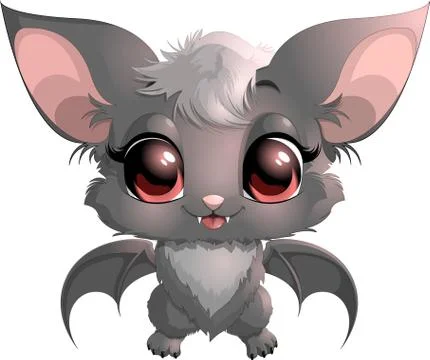 Beautiful little bat Stock Illustration