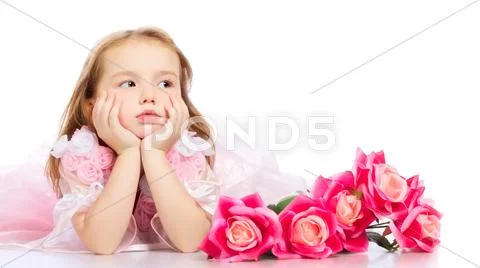 Beautiful little girl Stock Photos
