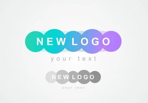 Beautiful logo in a circle. Abstract vector round icon with rings. Stock Illustration