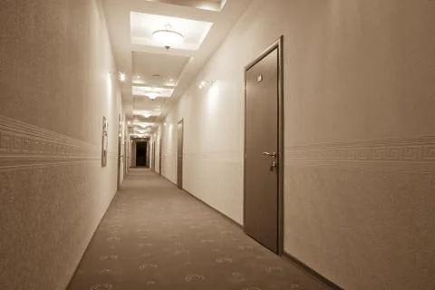 Beautiful long corridor Stock Photos