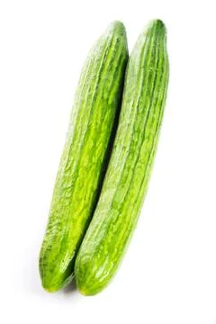 Beautiful long cucumbers Stock Photos