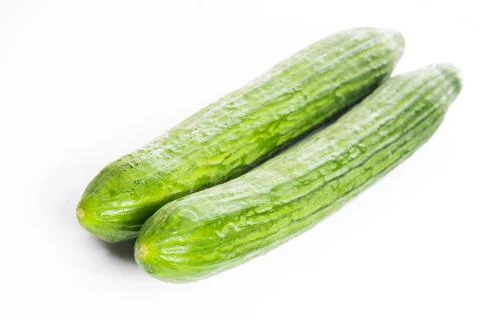 Beautiful long cucumbers Stock Photos